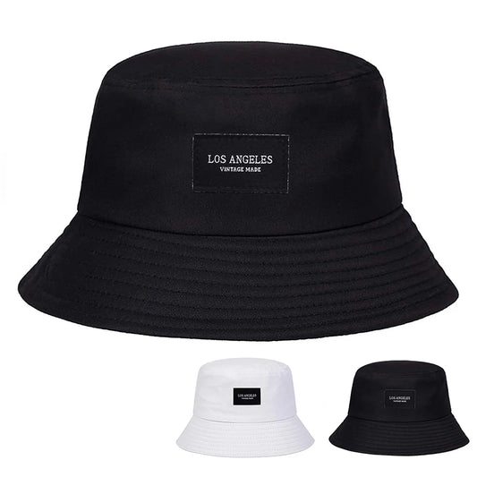 Unisex LOS ANGELES Letter Sticker Bucket Hats