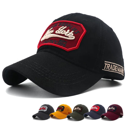 New York Letter Embroidered Washed Cotton Snapback Baseball Hat
