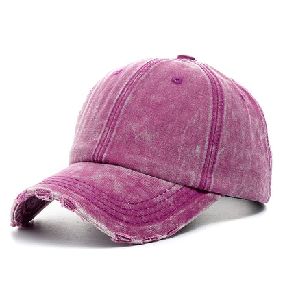 Washed Cotton High-Quality Denim Plain Unisex Baseball Cap