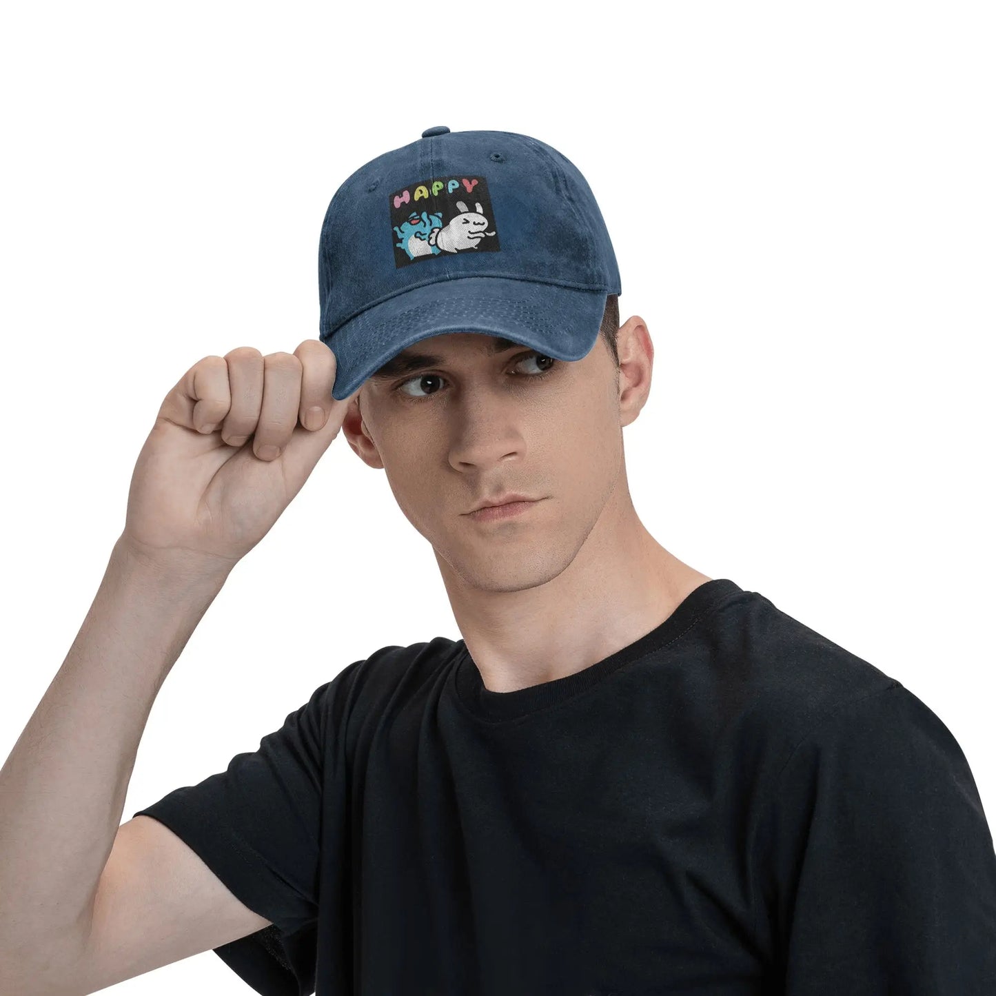 Bugcat Capoo Washed Denim Adjustable Baseball Cap