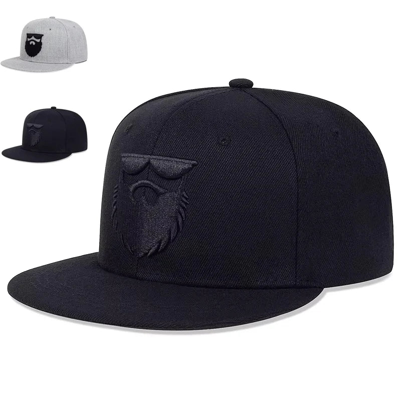 Unisex Beard Old Men Embroidery Hip-hop Hats
