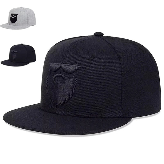 Unisex Beard Old Men Embroidery Hip-hop Hats