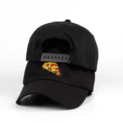 Unisex Pizza Embroidery Adjustable Dad Baseball Cap