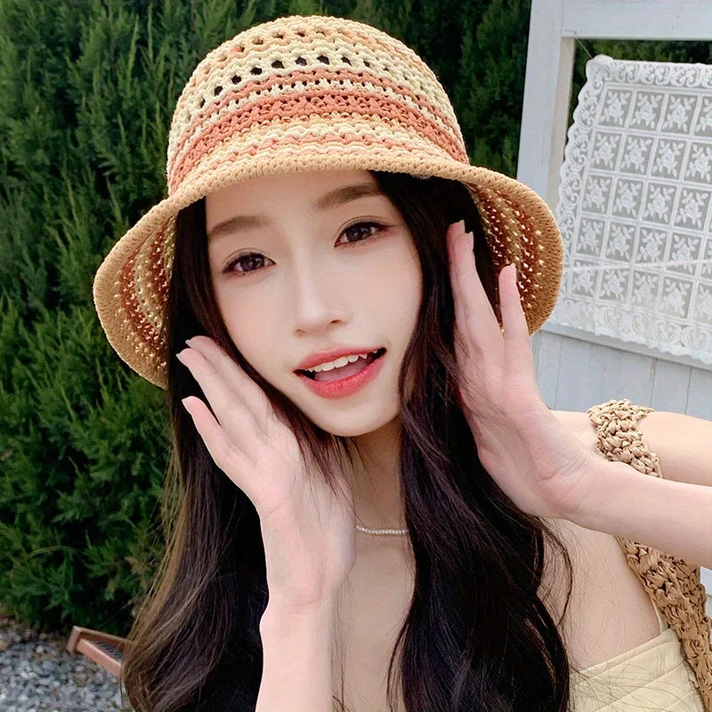 Bohemian Handwoven Macrame Summer Bucket Hat