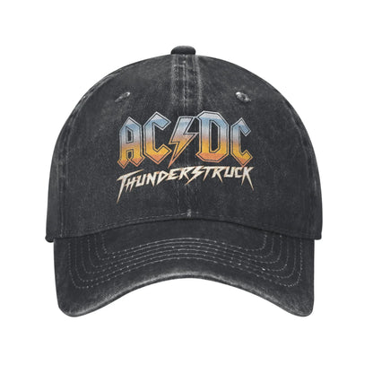 ACDC Thunderstruck Distressed Washed Unisex Baseball Cap