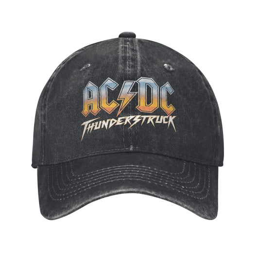ACDC Thunderstruck Distressed Washed Unisex Baseball Cap