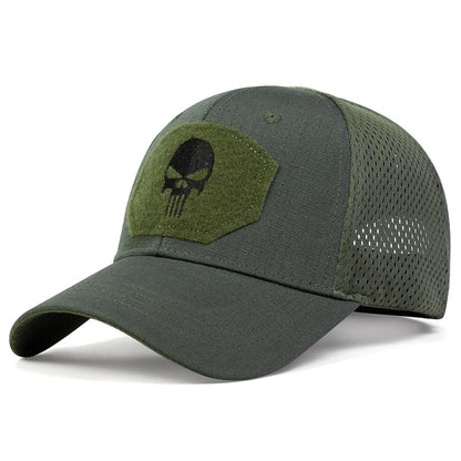 Unisex Skull Embroidery Baseball Net Caps