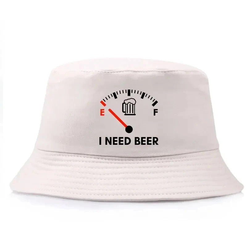 I Need Beer Reversible Print Bucket Hat