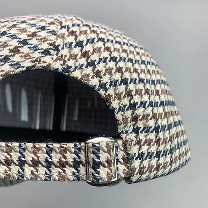 Retro British Houndstooth Classic Baseball Cap