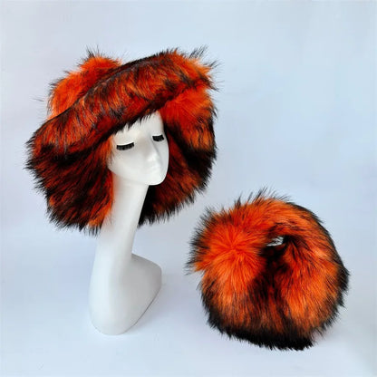Oversized Fluffy Y2K Winter Bucket Hat