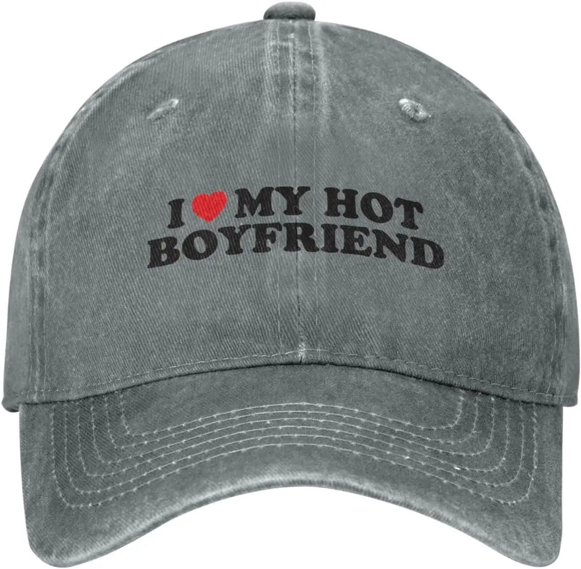 I Love My Hot Boyfriend Graphic Baseball Cap