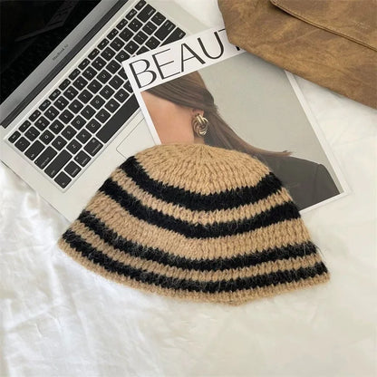 Knitted Warm Winter Unisex Fisherman Bucket Hat