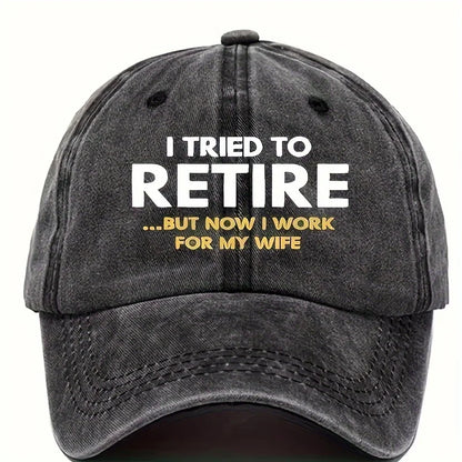 Retired Life Humorous Vintage Cotton Baseball Cap