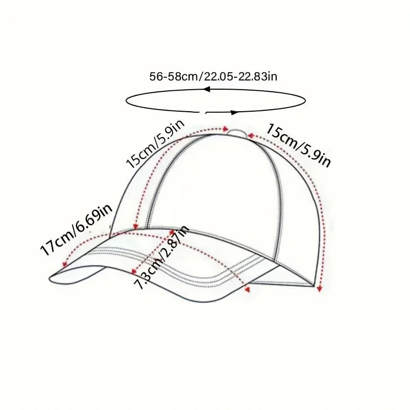 Wave Pattern Embroidered Retro Washed Baseball Cap