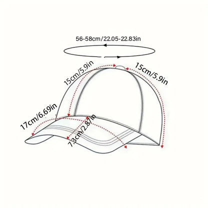 Wave Pattern Embroidered Retro Washed Baseball Cap