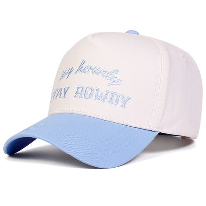 Unisex STAY ROWDY Letter Embroidery Baseball Caps