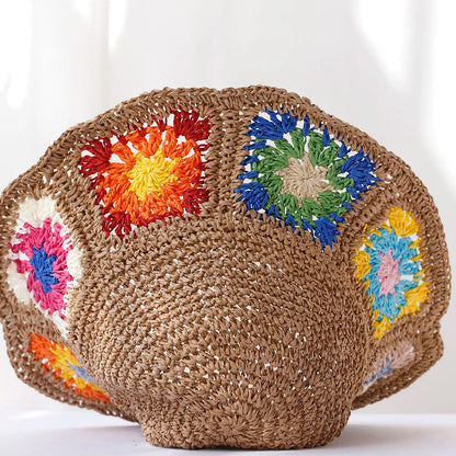 Straw Flower UV Protection Bucket Hat