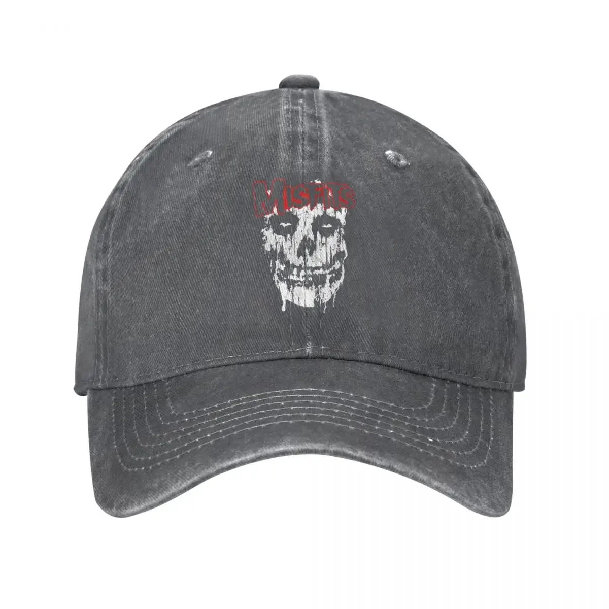 Misfits Skull Vintage Denim Baseball Cap