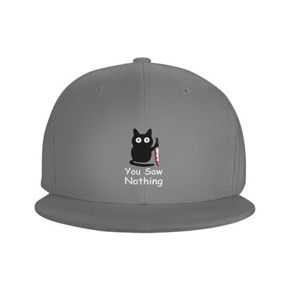 Black Cat Murder Cat Breathable Snapback Cap