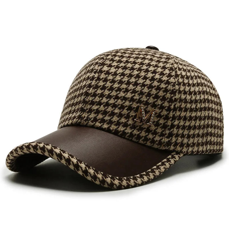 Fashion Check Winter Windproof Baseball Cap