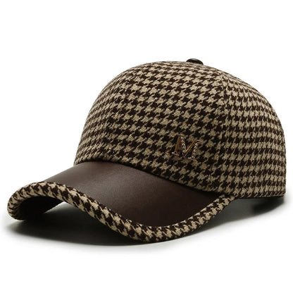Fashion Check Winter Windproof Baseball Cap