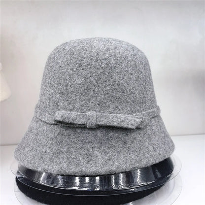 Women's Retro Wool Butterfly Bucket Hat