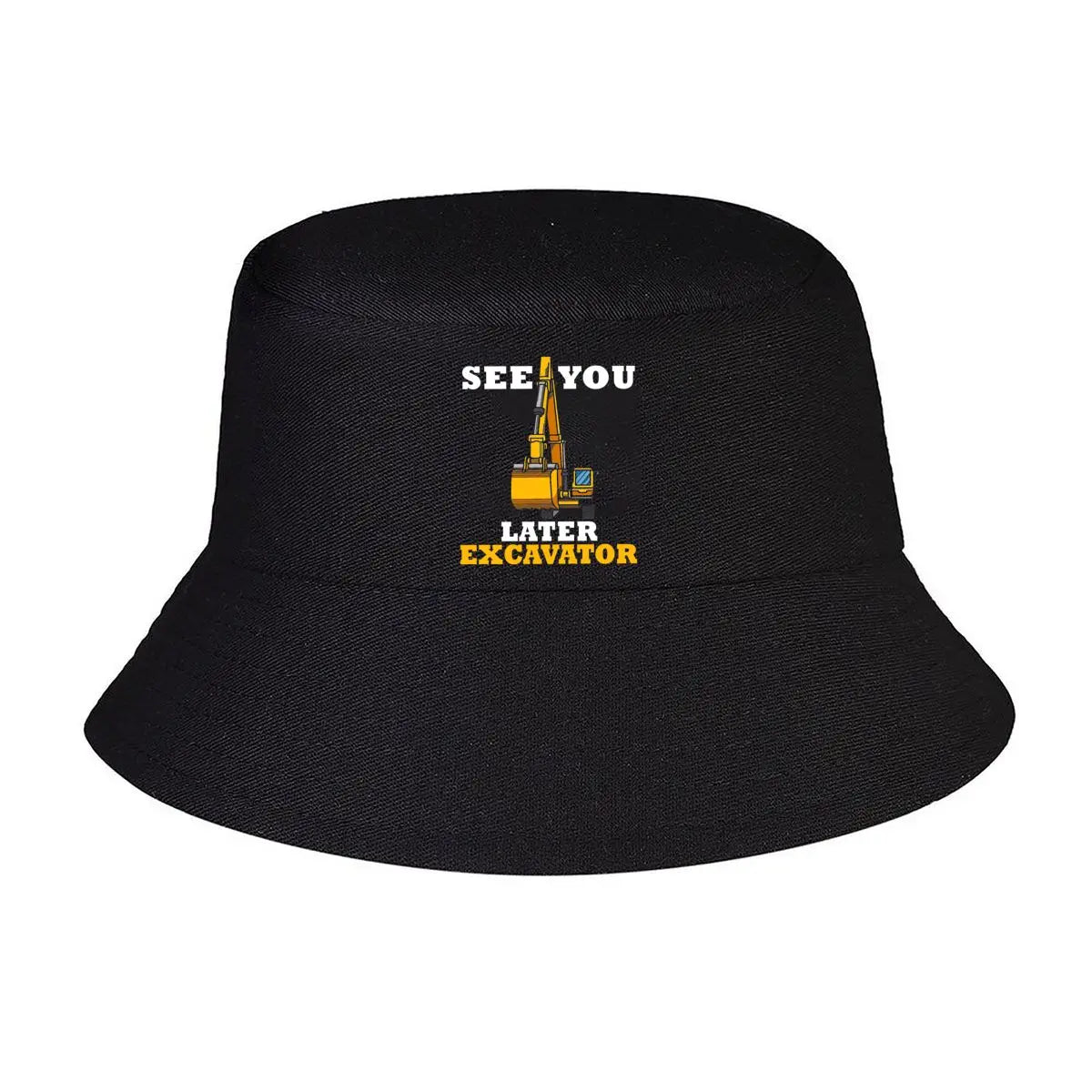 Bold Construction Excavator Graphic Bucket Hat