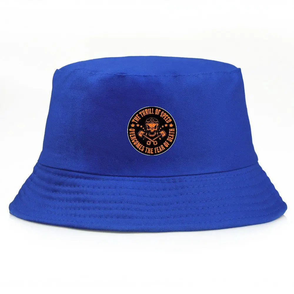 Unisex Skull Print Summer Bucket Hat