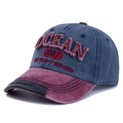 Ocean 1387 Letter Embroidery Baseball Cap Unisex
