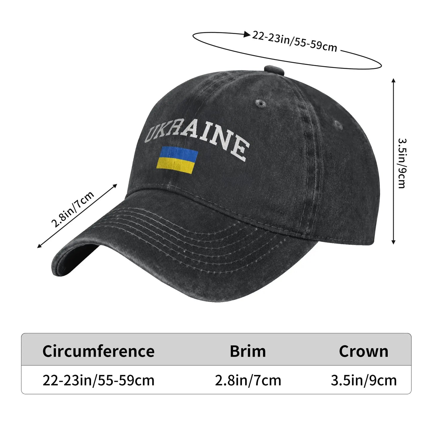 Ukrainian Flag Casual Y2K Trucker Baseball Cap