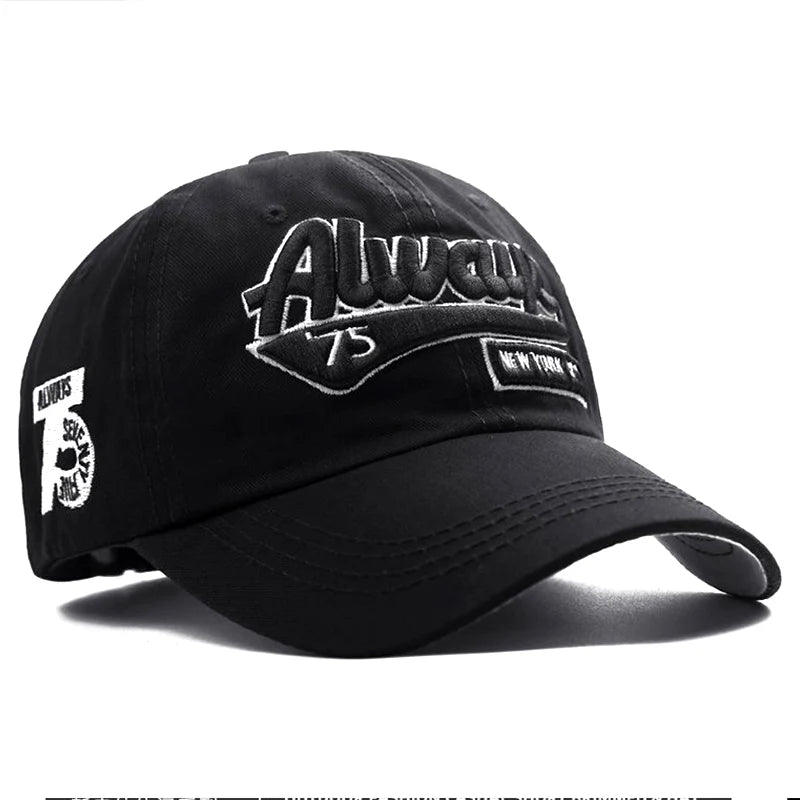Retro Embroidered Cotton Golf Snapback Cap