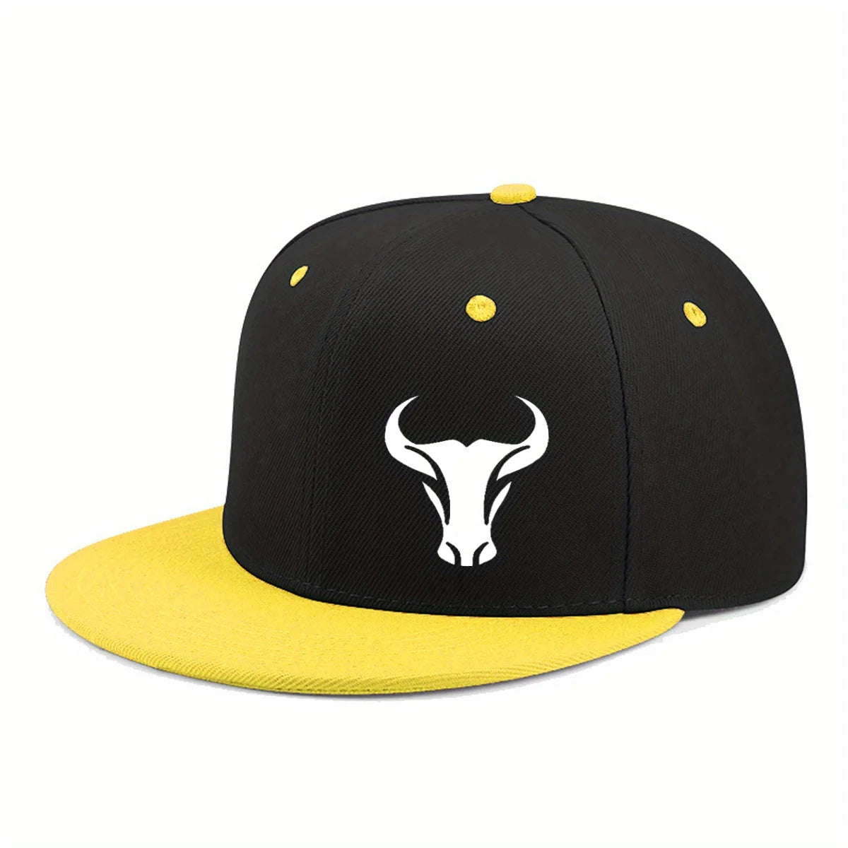 Bull Pattern Adjustable All Season Snapback Cap