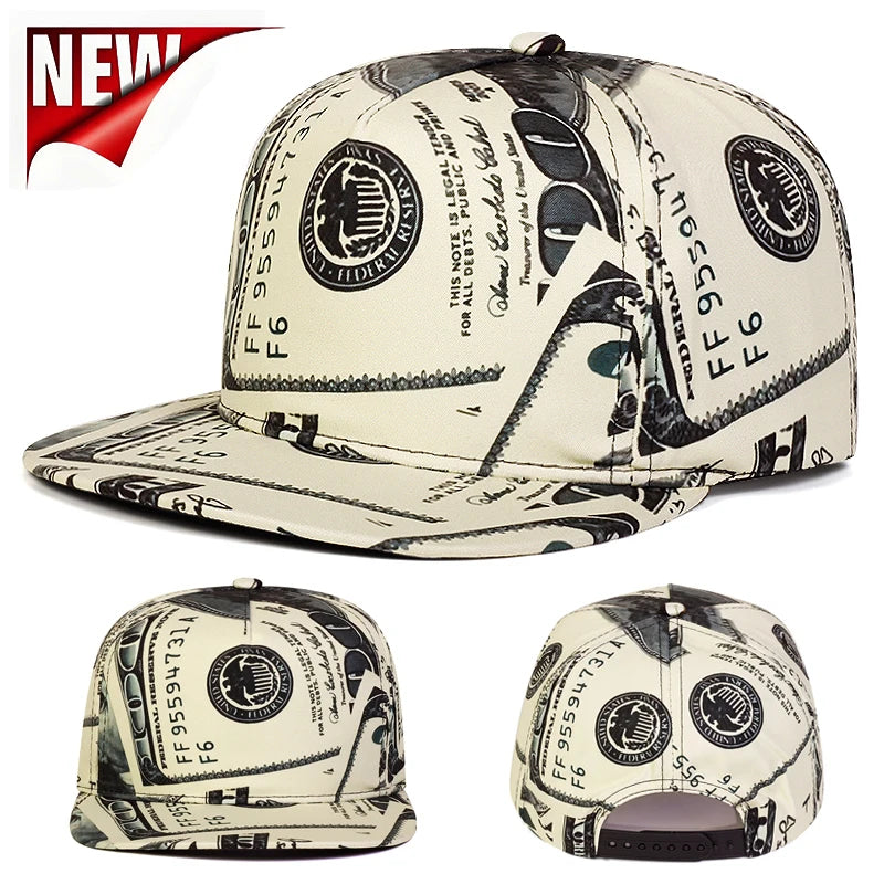 New Fashion Dollar Printing Baseball Cap