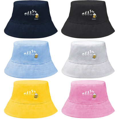 Friday With Beer Solid Color Foldable Bucket Hat