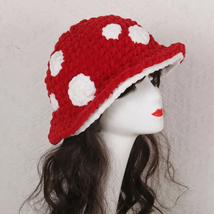 Handmade Halloween Mushroom Crochet Bucket Hat
