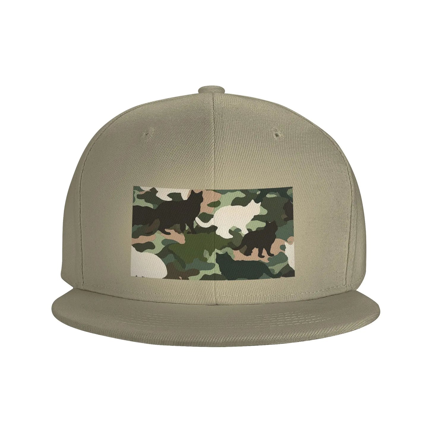 Cat Camouflage Pattern Breathable Outdoor Snapback Cap