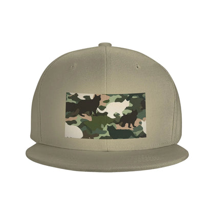 Cat Camouflage Pattern Breathable Outdoor Snapback Cap