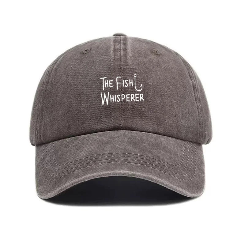 Fish Whisperer Vintage Washed Cotton Baseball Cap