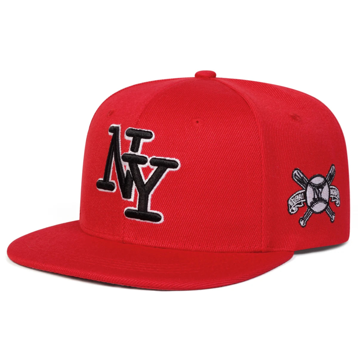 NY Letter Embroidery Hip Hop Snapback Cap