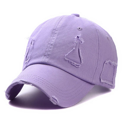 Trendy Worn Hole Streetwear Snapback Baseball Cap