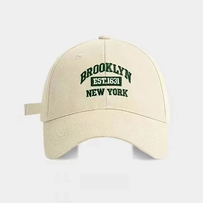 Brooklyn Embroidered Cotton Snapback Baseball Cap