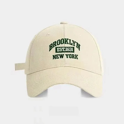 Brooklyn Embroidered Cotton Snapback Baseball Cap