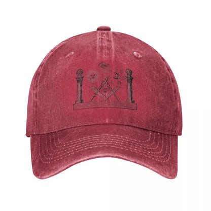 Classic Symbols Of Masonry Freemasonry Baseball Caps