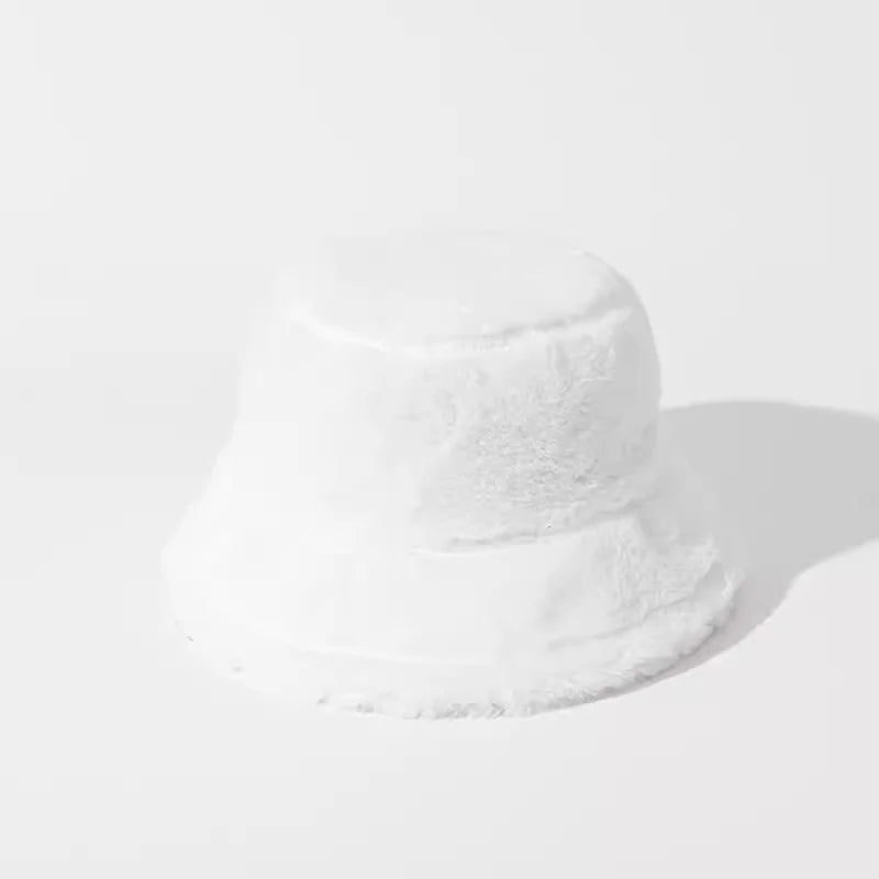 Winter Fuzzy Plush Ear Protection Bucket Hat
