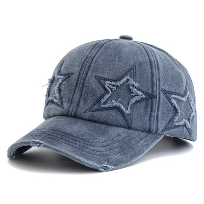 Women's Star Design Washed Cotton Dad Hat