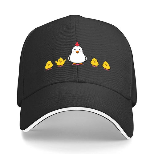 Hen and Chicks Printed Baseball Hat