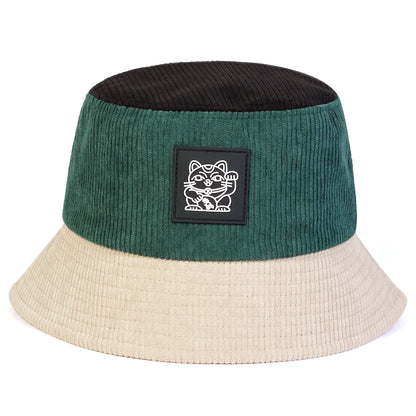 Unisex Cat Embroidery Personality Bucket Hats