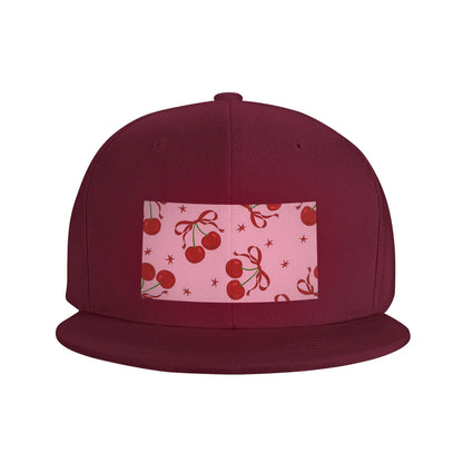 Cherry Pattern Casual Snapback Cap