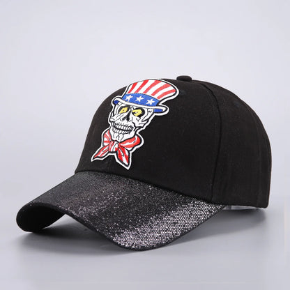 Skull Print Halloween Baseball Cap