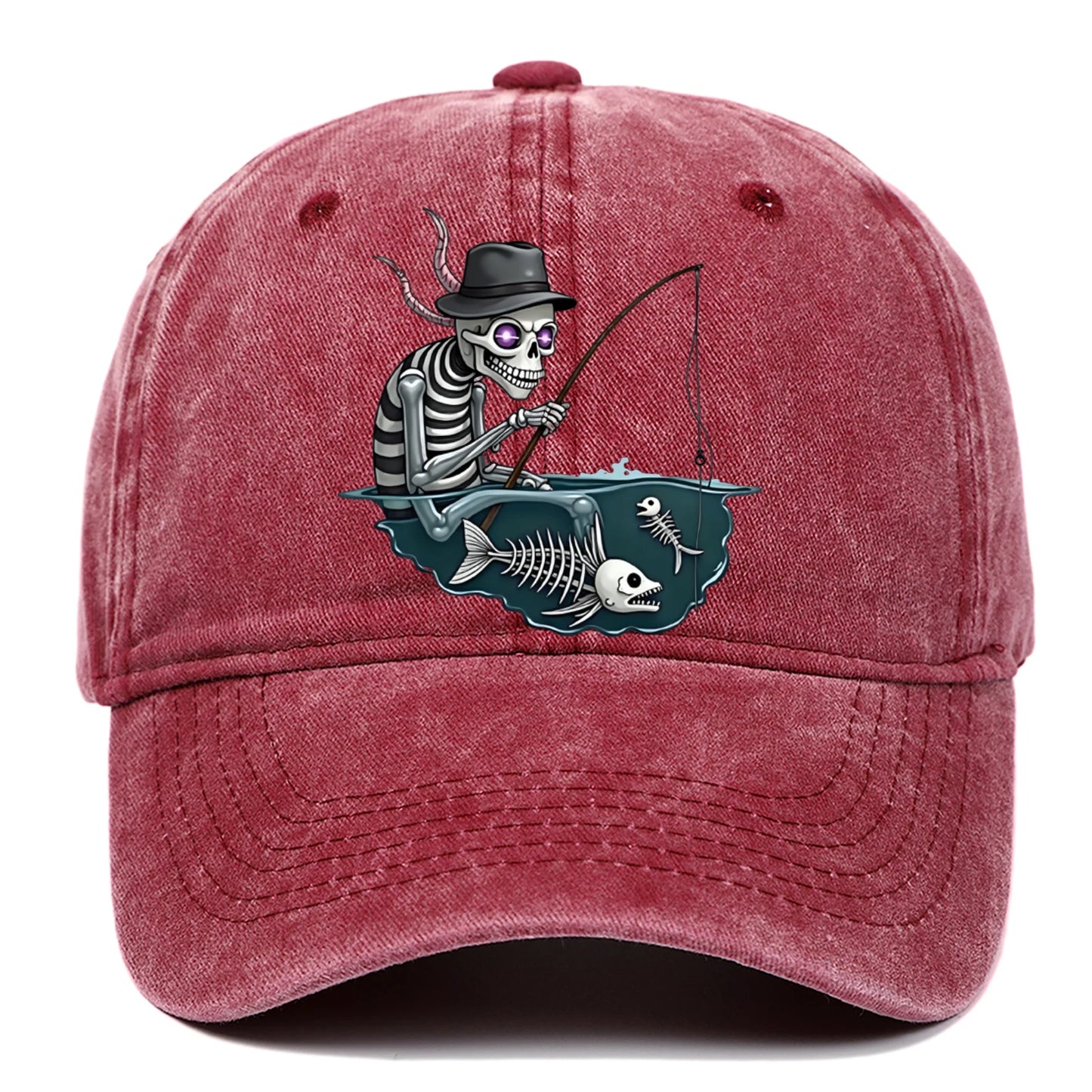 Skull Print Baseball Cap